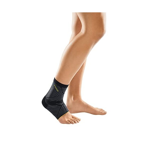 medi Levamed E+motion 3.0 Bandage de cheville sportif avec pelotte de quartz en silicone 3D extra fine | Taille IV | Poignets