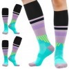 cheap4uk 2 Paires Chaussettes De Contention Femme Homme 15~20mmhg Courir Rouler Femme Enceinte Chaussettes De Compression FR