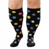 ZFSOCK Bas de Contention Femme Homme: Chaussettes de Contention Compression Grande Taille Gros Mollet 20-30mmhg pour Infirmie