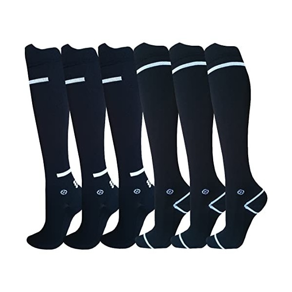 SHYL~JIER Chaussettes de compression ​pour homme et femme 20-25 mmHg Idéal pour le médecin, lallaitement, le fitness, les œd