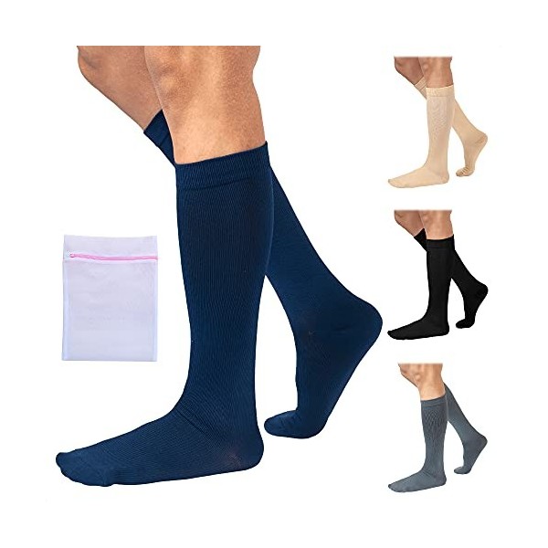 360 RELIEF - Chaussettes de compression pour vol | Circulation sanguine, voyage, travail, œdème, diabétique, varices, grosses