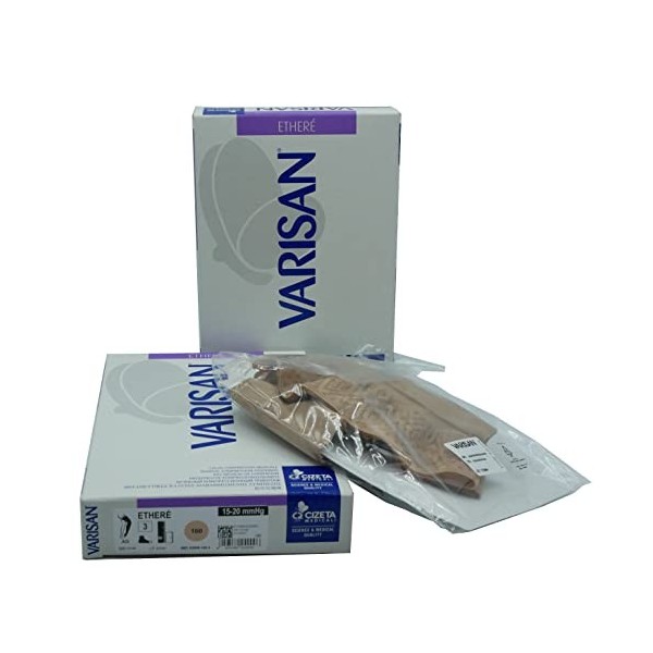 Cizeta Medicali VARISAN ETHERE1520 AGPA PO2N Chaussettes médicales Etheré classe 2 Autortant compression graduée 15-20 mmHg, 