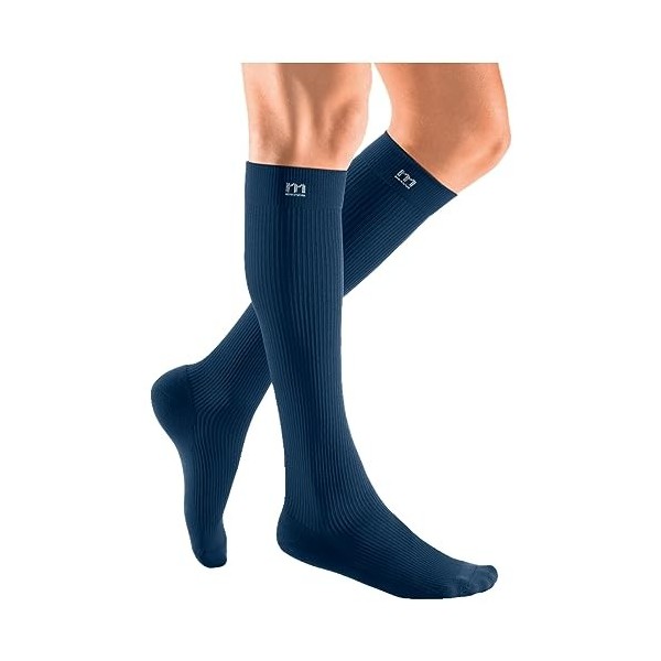 medi mediven active Bas de contention | Chaussettes de compression avec renfort au talon | KKL 1 | Noir | Taille : IV | Point