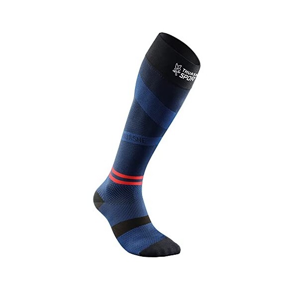 Thuasne - Chaussettes Hautes de Compression Running Sport UP ACTIV - Compression Dégressive de la Cheville vers le Mollet - F