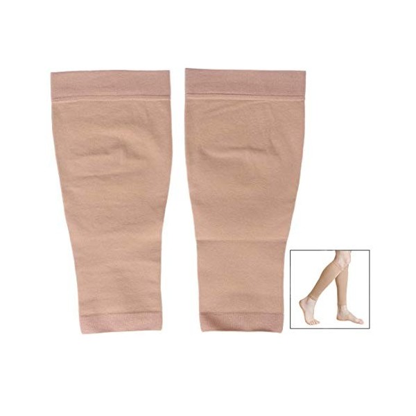 Xrten Chaussettes de Compression Mollet, 1 Paire Chaussette de Contention sans Pieds pour Hommes et Femmes Ultra Légère Élast