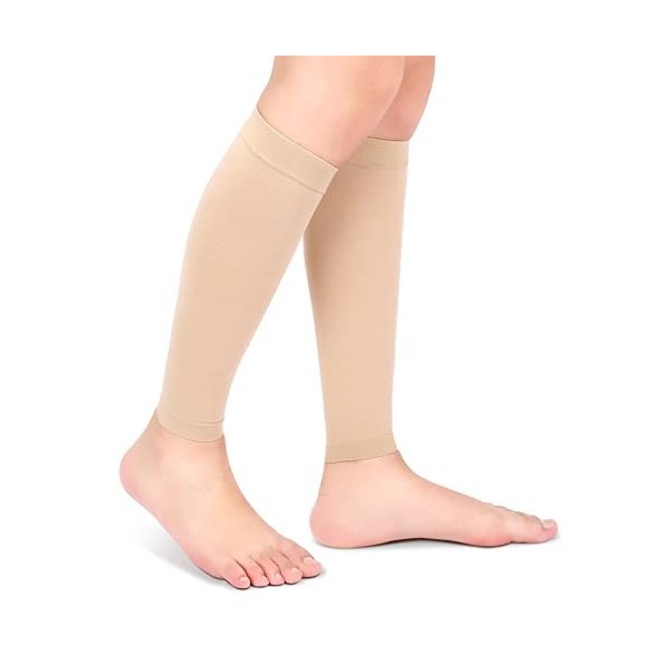 Manchons de Mollet de Compression, Chaussettes Compressées avec Chaussettes élastiques à Deux étages dans la Gaine de Mollet 