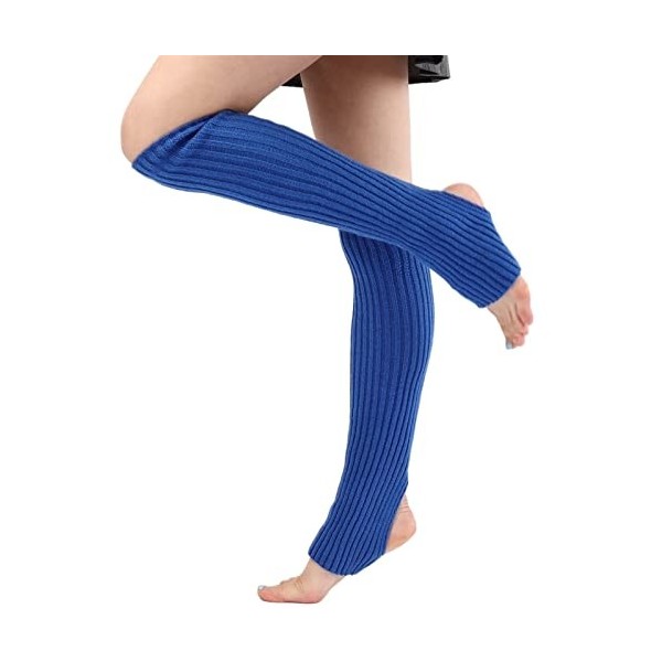 ZYSWCHB Couvre-Jambes de Danse de Yoga Chaussettes de Pied de Ballet de Protection Thermique en Laine tricotée Color : Dark 