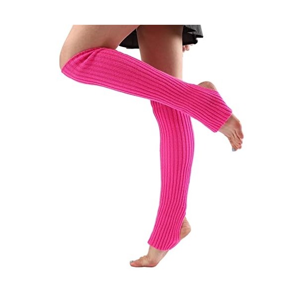 ZYSWCHB Couvre-Jambes de Danse de Yoga Chaussettes de Pied de Ballet de Protection Thermique en Laine tricotée Color : Dark 