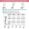 Collant de compression médicale pour homme et femme, opaque, taille haute, soutien ferme, 20-30 mmHg, pour gonflement, œdème,