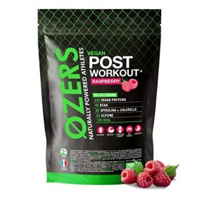 Protéines végétales post workout, BCAA, glycine, spiruline, chlorelle, vitamine C, calcium et magnésium | Fabrication françai