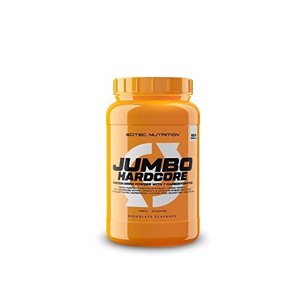 Scitec Nutrition Jumbo Hardcore, Weight Gainer hyperprotéiné avec Amino Select Matrix, Superfoods, Creatine et 7 hydrates de 