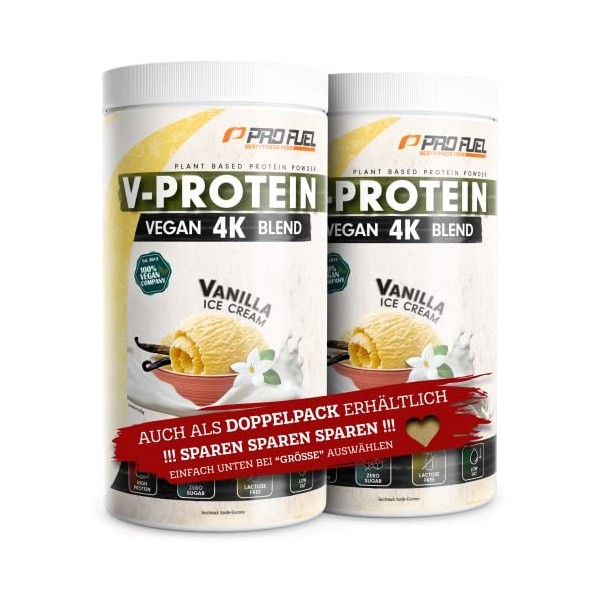 ProFuel V-Protein 4K Blend, 750 g Dose Vanilla Ice Cream 