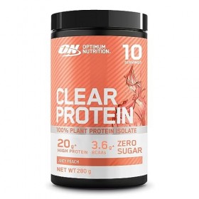 Optimum Nutrition Clear Protein 100% isolat de protéines de pois, végétalien, poudre hyperprotéinée sans sucre avec BCAA, sou