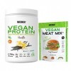 WEIDER PACK Vegan Protein Goût Vanille 750g + Vegan Meat Mix 150g . Protéines 100% Végétales et Qualité. Pack complet pour