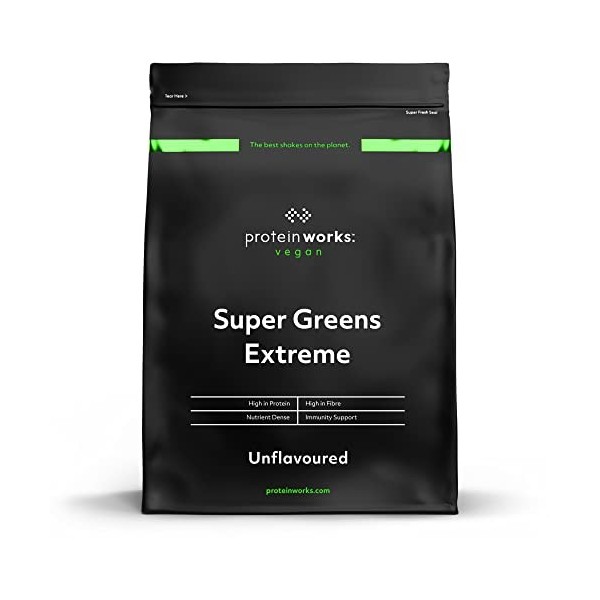Super Greens Extreme Powder | Nature | 20 légumes verts différents | Aide à protéger votre système immunitaire | Protein Work