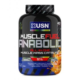 USN Muscle Fuel Anabolic Caramel Cacahuète Tout-en-un Shake de Protéines en Poudre 2kg : Poudre protéinée anabolique pour l