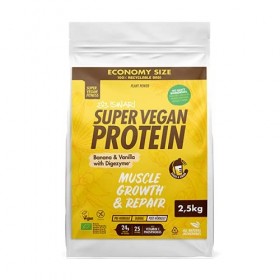 Super Vegan Protein Banane et Vanille avec Digezyme Iswari 2,5kg 