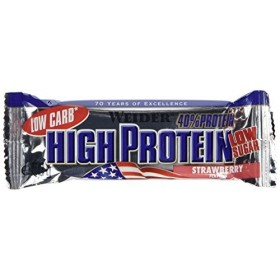 Weider Barre 40% Hyperproteinée à Faible Glucides Fraise 24 x 50 g