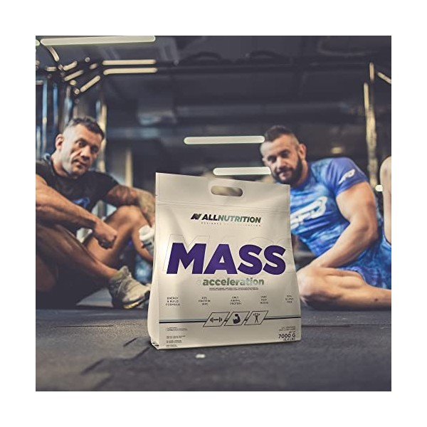 ALLNUTRITION Mass Acceleration Gainer Complément Alimentaire - Poudre de Glucides et de Protéines Animales pour Musculation -