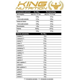 King Nutrition Pro Isolate Protein 2Kg protéine isolée faible en gras absorption rapide Tropical 