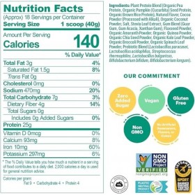 Natreve Vegan Protein - Fudge Brownie 720g