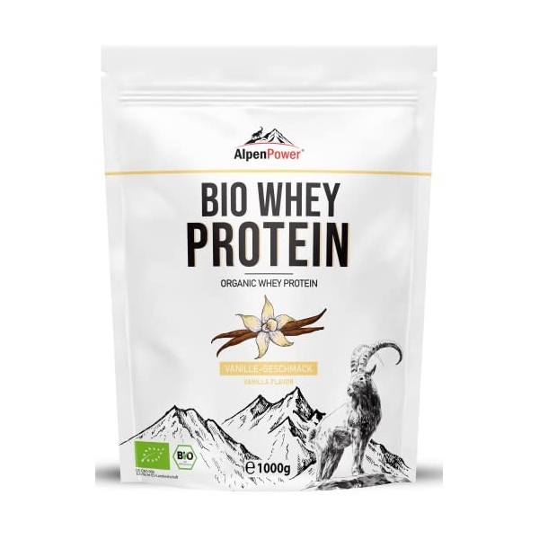 AlpenPower BIO Whey Protéine goût Café 500 g - Ingrédients 100% naturels - Sans additifs - Fabriqué à partir du meilleur lait