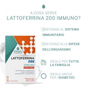 Lattoferrina 200 Immuno - Intégrateur Alimental - Soutien au système Immunitaire et aux défenses de lOrganisme, Idéal pour t