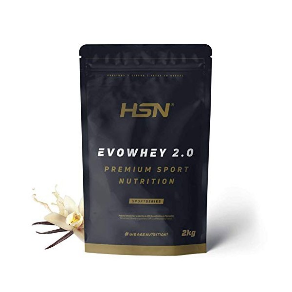 HSN Sports Evowhey – Protéine concentrée de sérum Vanille 2000 gr noir