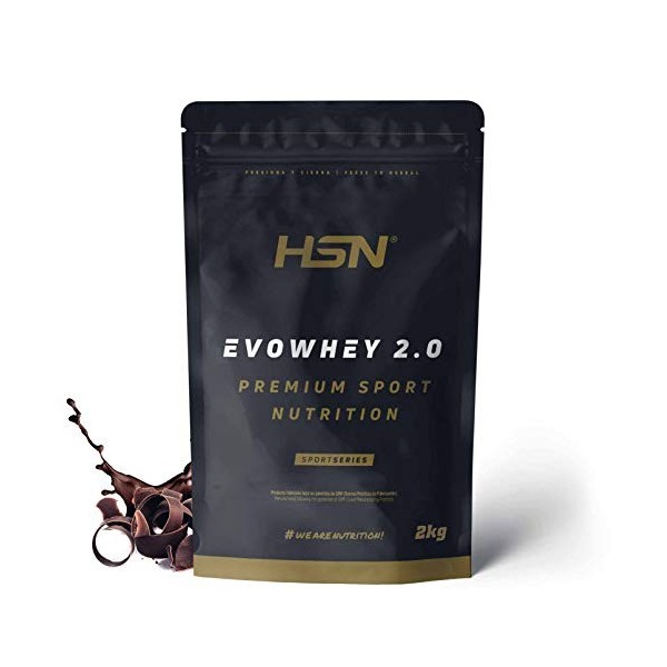 HSN Sports Evowhey – Protéine concentrée de sérum Chocolat 2000 gr noir