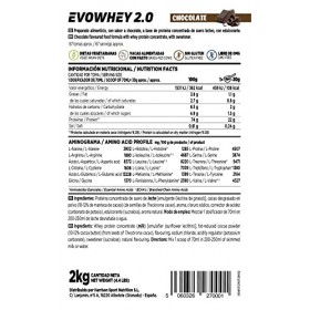 HSN Sports Evowhey&nbsp;–&nbsp;Protéine concentrée de sérum Chocolat 2000 gr noir