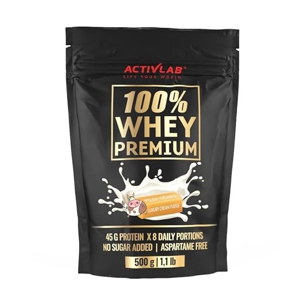 Activlab 100% Whey Premium, 500g, 16 portions x 23G Protéines en poudre | 6,9 G BCAAs | Renforcement musculaire et régénérati