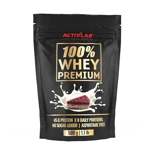 Activlab 100% Whey Premium, 500g, 16 portions x 23G Protéines en poudre | 6.9 G BCAAs | musculaire et régénération | Glutamin