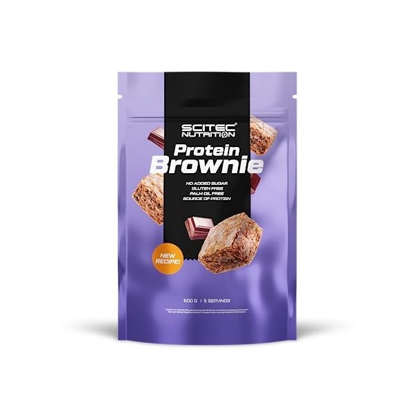 Scitec Nutrition Protein Brownie, poudre avec concentré et isolat de protéines de lactosérum, protéines hydrolysées et édulco