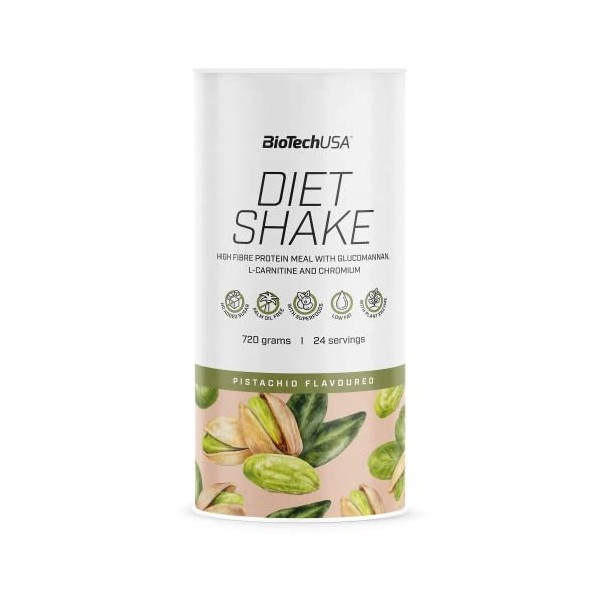 BioTechUSA Diet Shake | hyperprotéiné, pauvre en graisse | avec super-aliments, chrome, glucomannane, L-carnitine | sans sucr