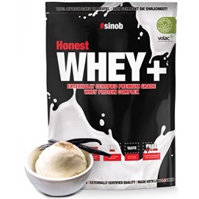 sinob Protéine Whey Honest Glace à la Vanille 1 x 820 g - Whey Isolate de 12,5% - Whey Protéine Soluble Instantanée en Poud