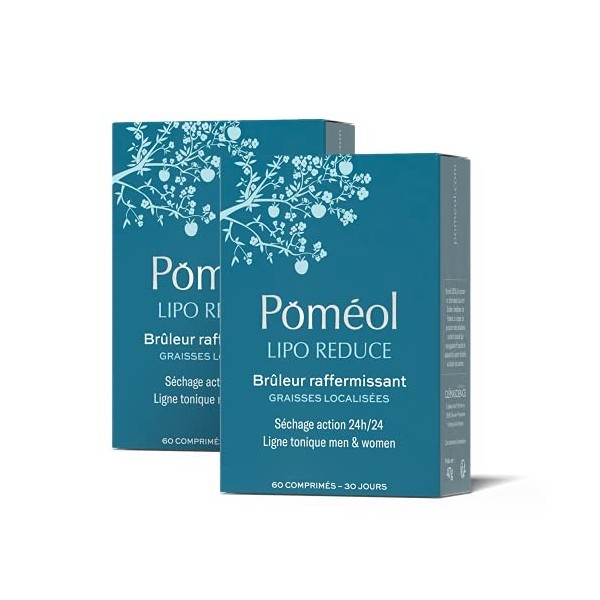 POMÉOL ǀ Complément alimentaire brûleur de graisse puissant et raffermissant - LipoReduce ǀ 2 x 30 jours ǀ Forskoline, Ascoph