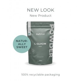 nutri+ L-GLYCINE poudre 600 g sachet - pour soutenir la formation de collagène, fonction hépatique + combustion des graisses 