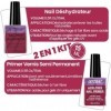 INTOBAS Primer Vernis Semi Permanent avec Déshydrateur Ongle Gel UV, Acrylic Nail Acid Free Nail Primer Pro Bond Nail Prep Na