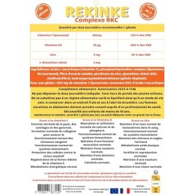 Complexe RKC de REKINKE. Vitamine C liposomale. Zinc. Vitamine D3. Glutathion Réduit GSH