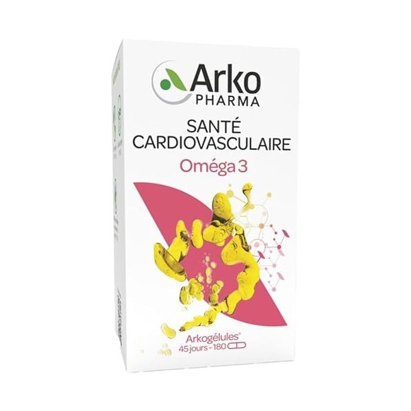 Arkopharma Arkogélules Oméga 3 - SANTE CARDIOVASCULAIRE - Boite de 180 arkogélules