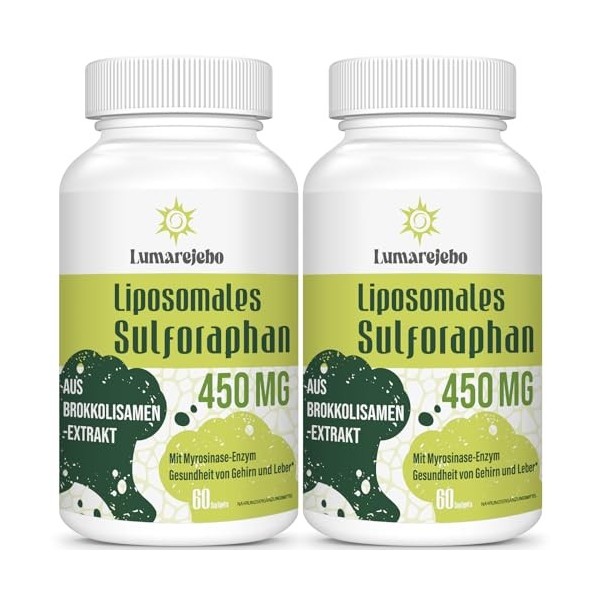 Liposomal Sulforaphane 450mg Softgel, extrait de graines de brocoli, absorption maximale, antioxydant puissant, soutient la s