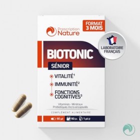 Prescription Nature - BIOTONIC SENIOR - Complément Alimentaire - Fatigue, Système Nerveux, Fonctions Cognitives - Vitamines A