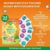 BuzzPatch FocusPatch Lot de 24 autocollants améliorateurs de concentration pour enfants et adultes – Le patch naturel – Entiè