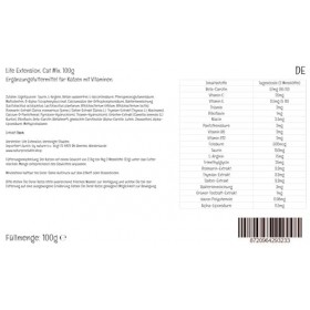 Life Extension, Cat Mix, Poudre Multivitaminée pour Chats, 100g, Testé en Laboratoire, sans Gluten, sans Soja, sans OGM