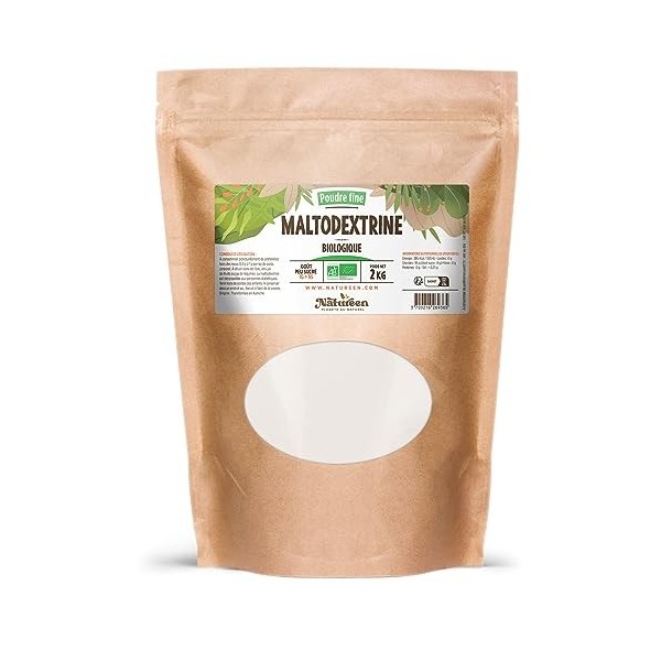 Maltodextrine Bio en poudre 2000 gr - Pure - Goût Naturel - Natureen