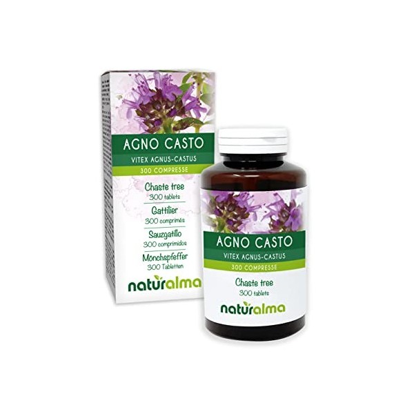 Gattilier Vitex agnus-castus fruits Naturalma | 150 g | 300 comprimés de 500 mg | Complément alimentaire | Naturel et Végét