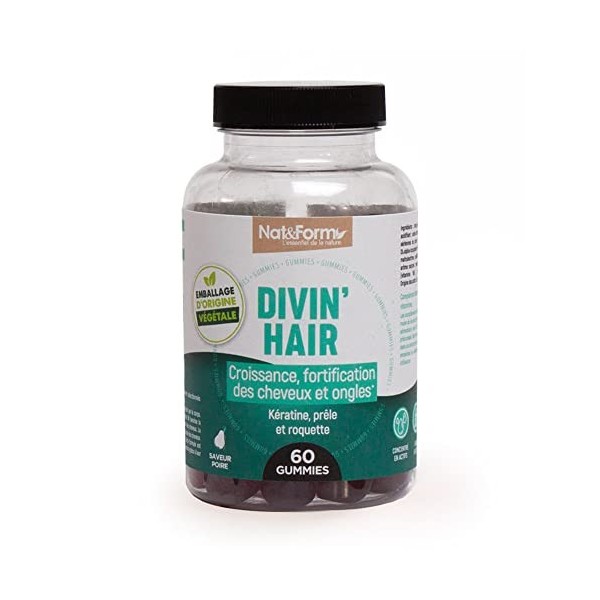 Divinhair 60 Gummies Activ Saveur Poire Nat&Form