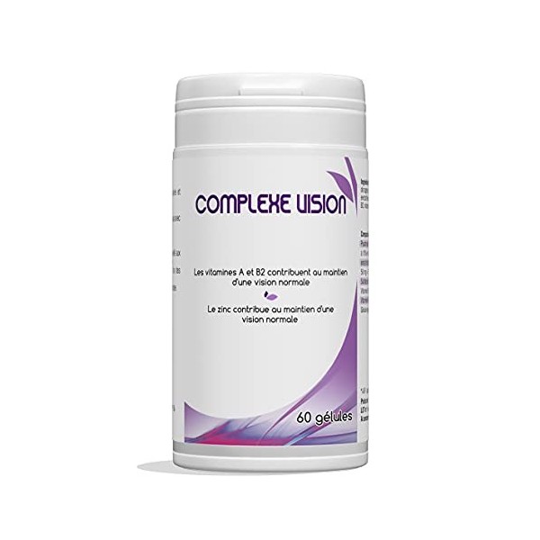 Complexe Vision - Complément Alimentaire Naturel Yeux - Nutriments Maintien Vision - Lutéine Zéaxanthine Myrtille - Vegan - 6
