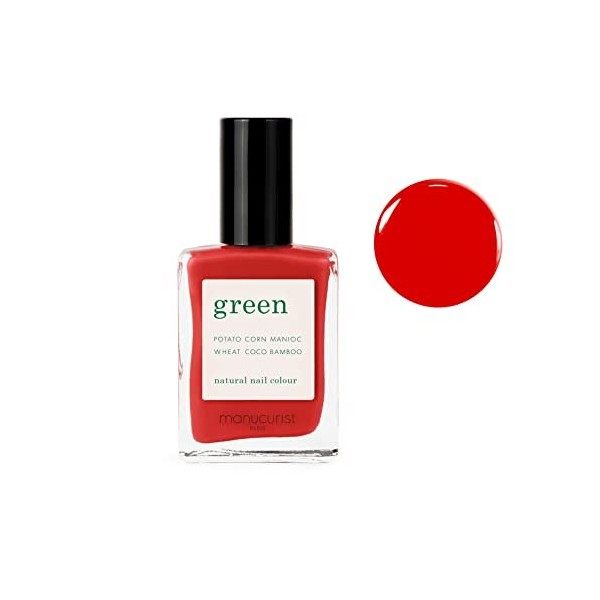 Manucurist Green Vernis à Ongles Rose Boisé - Vernis Classique Naturel 9-Free Bois de Rose - Vernis Vegan et Bio-Sourcé 84% 