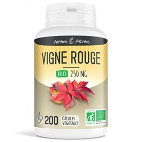 Herbes Et Plantes Vigne Rouge Bio 200 Gélules Végétales 250 mg